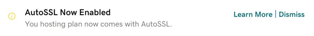 GoDaddy Auto SSL Now Enabled