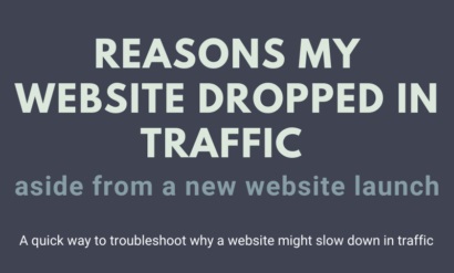 reasons website dropped traffic